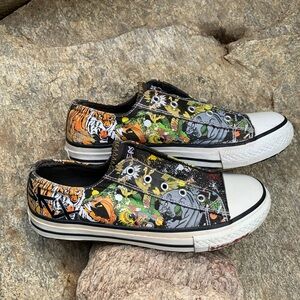 Skechers Boys Size 5 Ed Hardy LR Bangkok Kids' Graphic Sneakers Rare Skate shoes